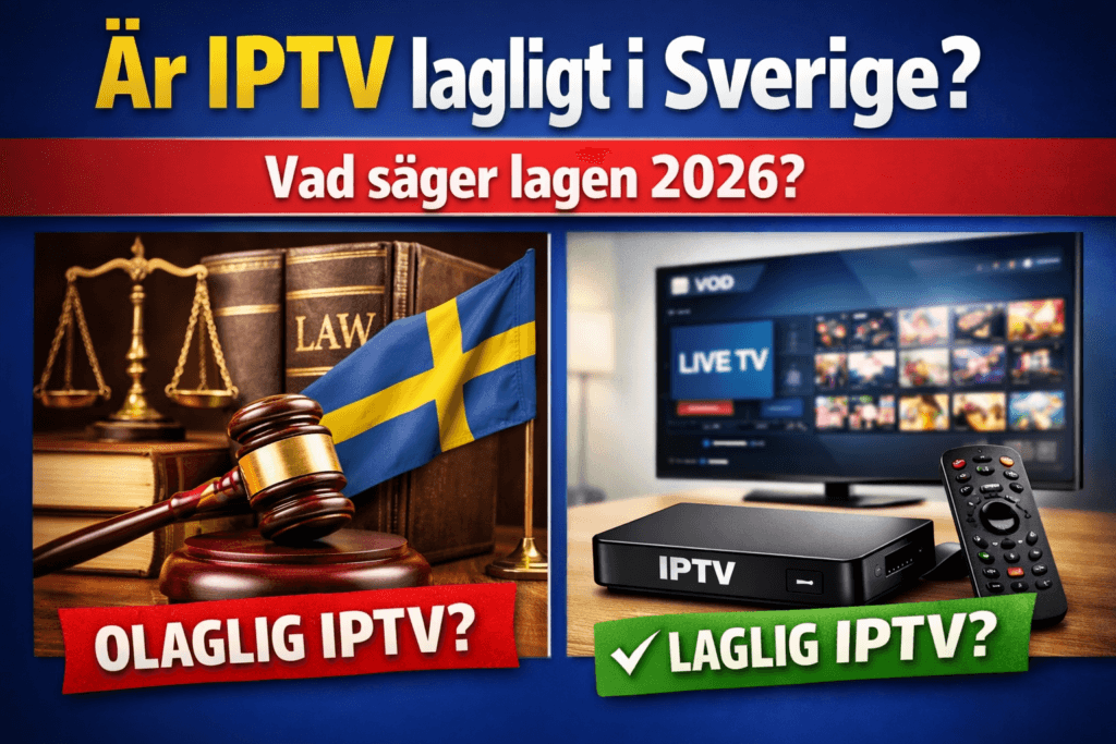 ✅ Är IPTV lagligt i Sverige? Säker guide 2026 (Allt du behöver veta)Viktig/Komplett/Säker/Guide