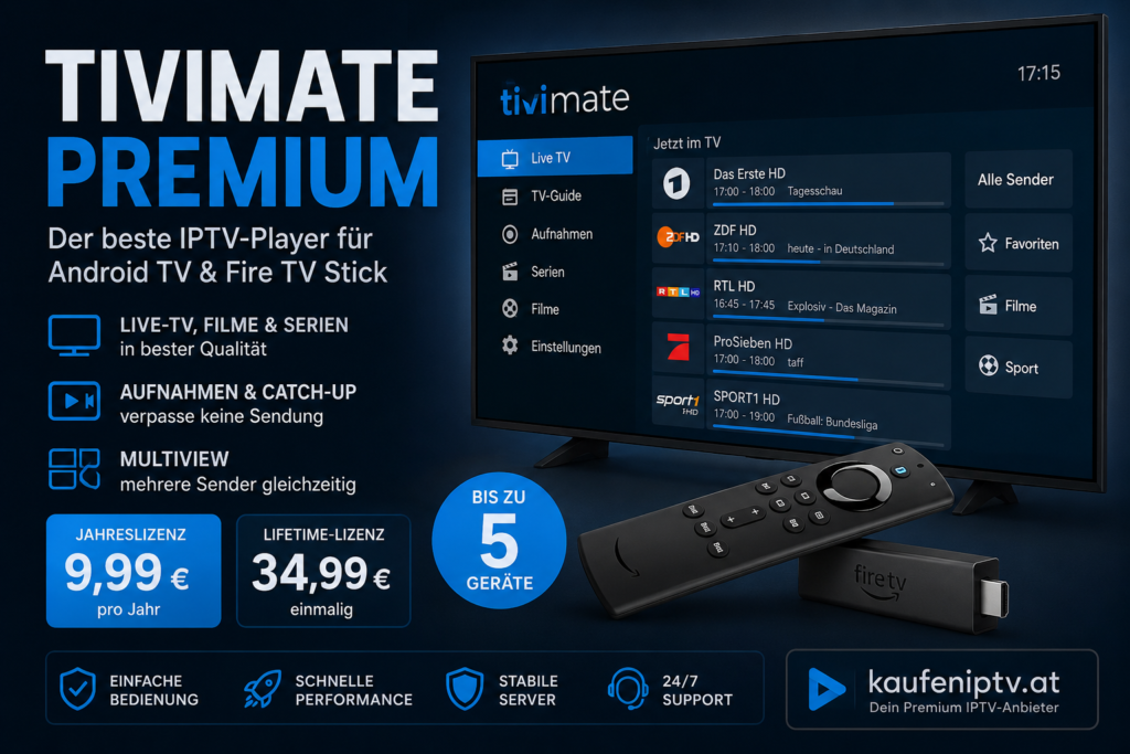 TiviMate Premium kosten – Alle Vorteile, Preise & Einrichtung 2026 IPTV-Anbieter